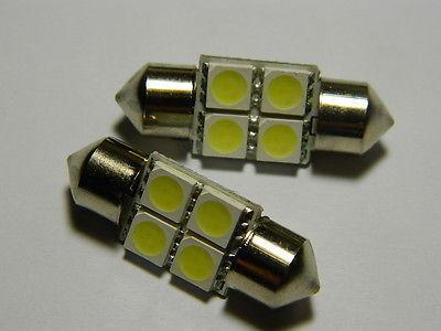 2pcs 31mm super bright 4 led bulb de3022 de3175 trunk light xenon white #m03