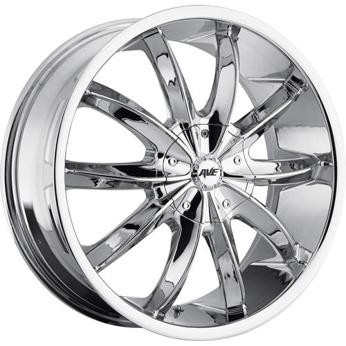 18x7.5 chrome avenue a608 wheels 5x110 5x115 +40 cadillac dtx el dorado cts dts