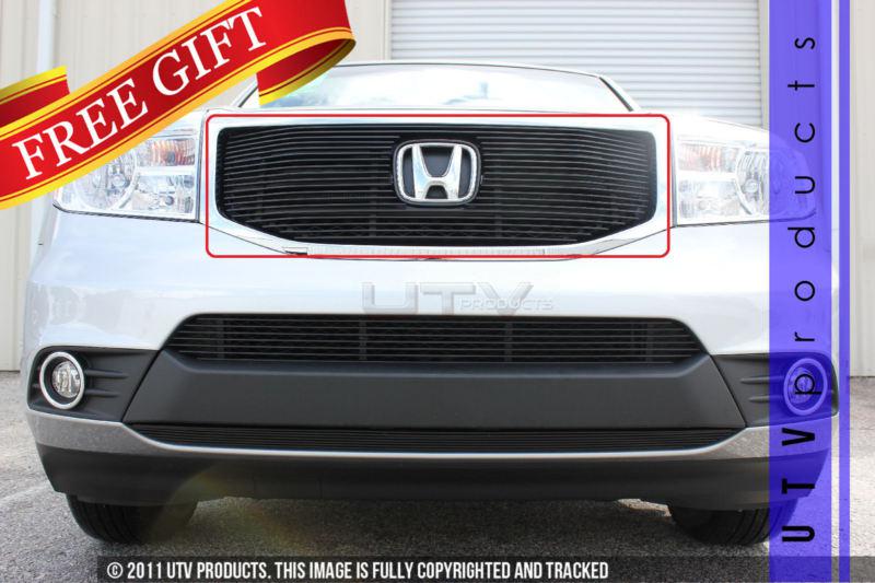 2012 - 2013 honda pilot 1pc upper black billet grille kit overlay custom 12 13