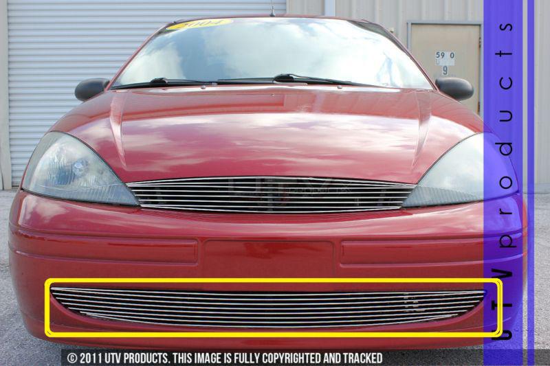 2001 - 2004 ford focus bumper 1pc chrome billet grille full lower 01 02 03 04