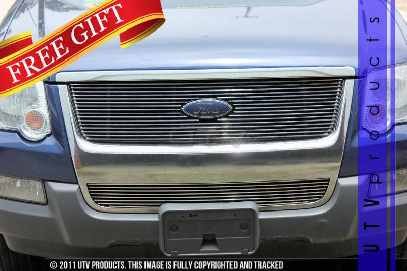 2006 - 2010 ford explorer 2pc chrome combo billet grille kit xlt limited 06 07 