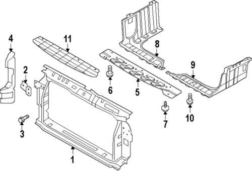 Hyundai oem 641011r300 radiator support