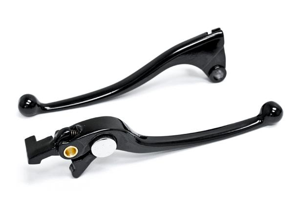 Brake + clutch hand lever black replacement set for 2004-2005 kawasaki zx10r