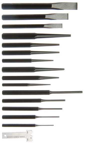 Balkamp bk 316 - chisel set, (16) piece punch & chisel set