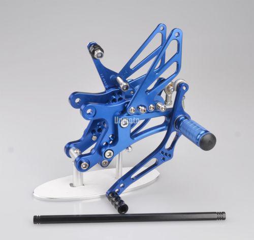 Blue cnc adjuster footrest racing rearset for yamaha yzf r1 1998-2003 99 00 01