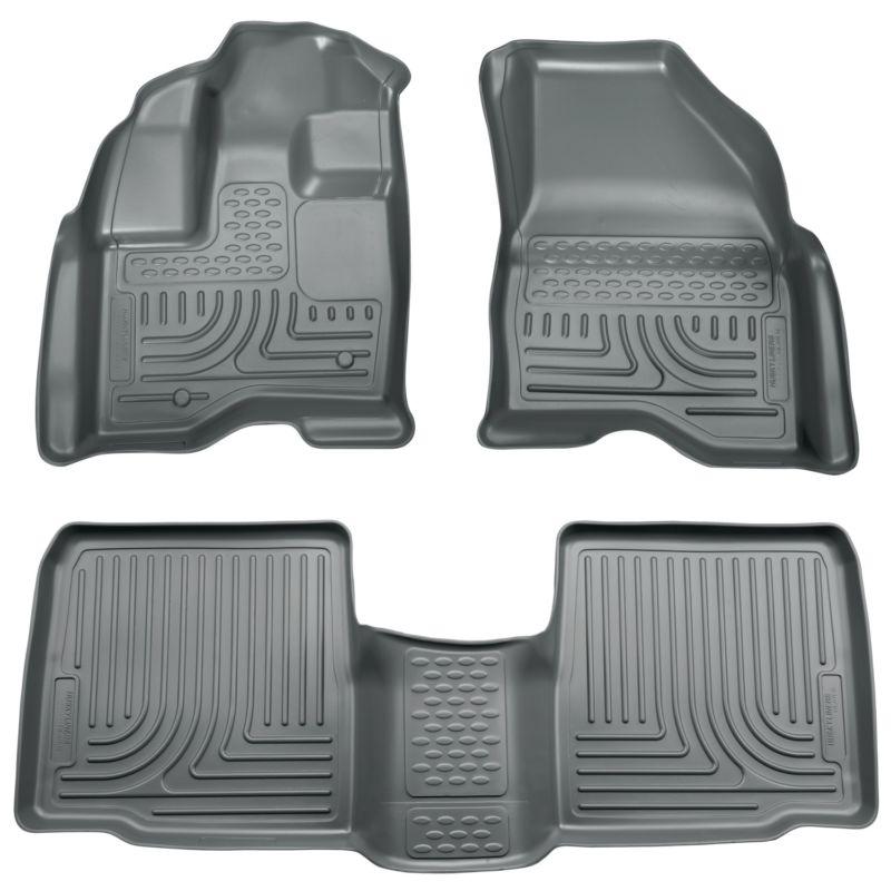 98762 husky weatherbeater™ front/rear floor mats ford explorer 2011-2014 gray