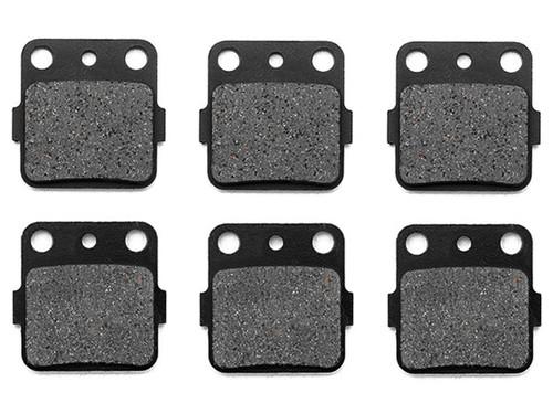 Front + rear carbon kevlar brake pads for 1983-1985 honda atc 200 x atc200x 200x