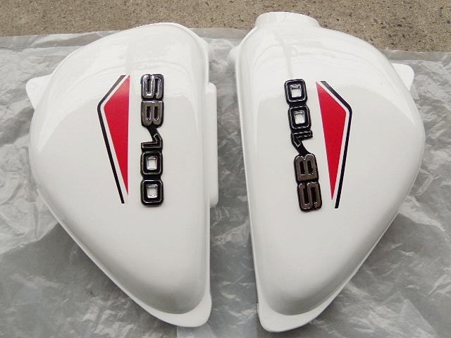 Honda sb100 cb100 k2 cl100 k2 side cover set l/r new - white