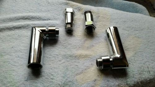 Set of 4 o2 sensor spacers straight and 90 degree stainless prevent cel light