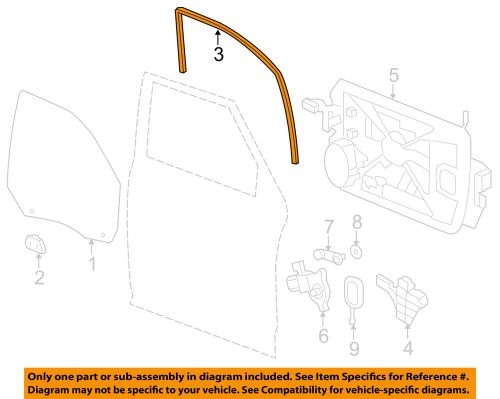 Chrysler oem front door-run weather strip left 55112367af