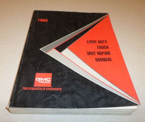 1993 gmc light duty truck unit service manual repair