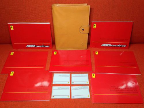 1999 ferrari 360 modena owners manual genuine leather case pouch ((buy oem))