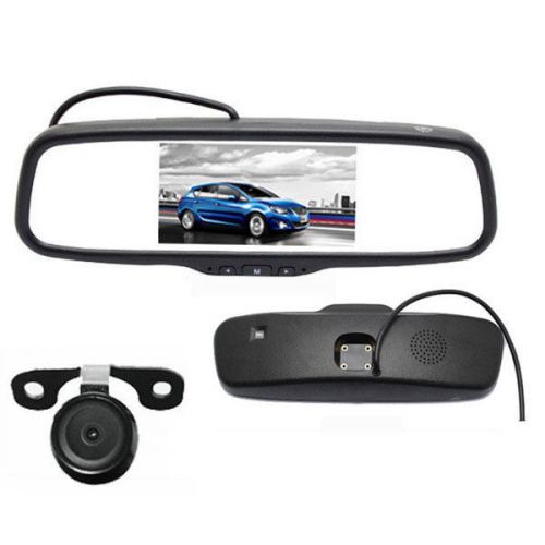 5&#034; car auto reverse parking rearview mirror lcd display monitor w/ backup camera