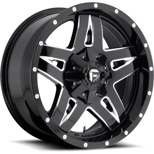 18x9 black fuel full blown d554 8x170 +20 wheels lt265/65r18 tires