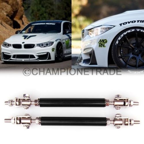 2pcs black aluminium alloy car frame bumper protector splitter rod support ct