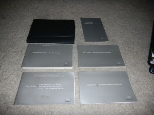 2013 infiniti g37 coupe owners manual set + free shipping