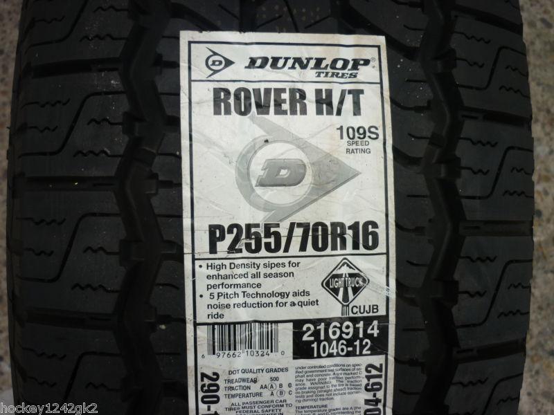 1 new 255 70 16 dunlop rover h/t tire