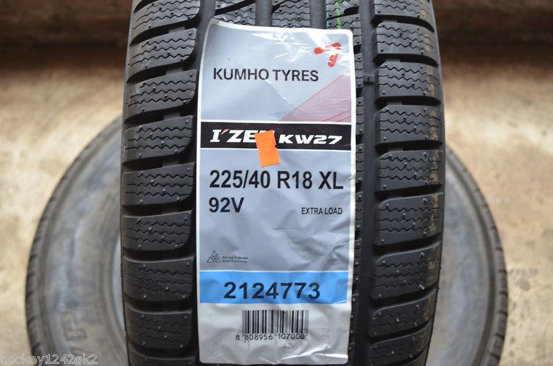 1 new 225 40 18 kumho i'zen kw27 snow tire