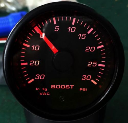 ★ new 45mm red led electric boost gauge kit 30psi 30 psi bmw audi vw subaru ★