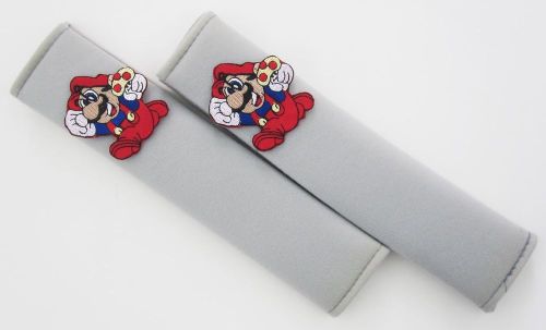 2 pcs car seat belt seatbelt shoulder pads cover super mario brother 1g