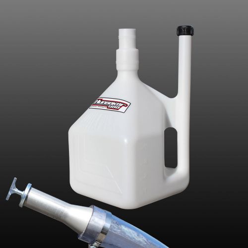 5 gal/18.9l  hunsaker  quikfill racing dumpcan fuel jug (w/hose kit)