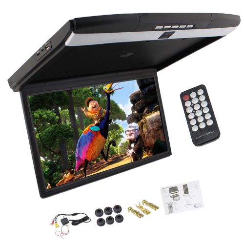 17.3&#034; lcd hdmi car ceiling overhead flip down roof mount monitor fm/sd/usb/1080p