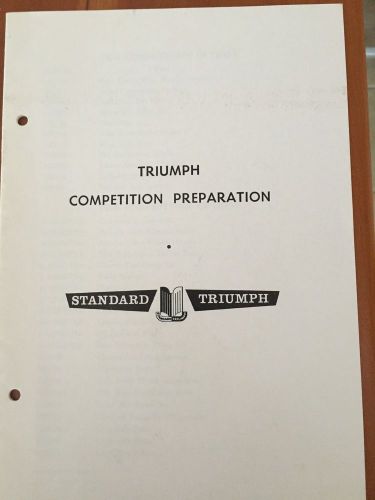 Triumph tr3tr4 competition preparation kastner