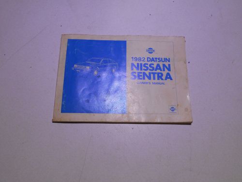 1982 nissan sentra owner&#039;s manual  / good original guide book