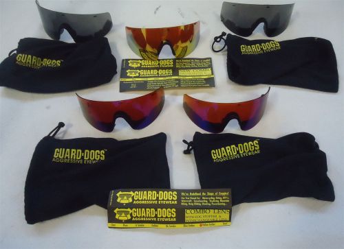 5 nos never used guard-dogs vented industrial safety interchangeab lenses lens