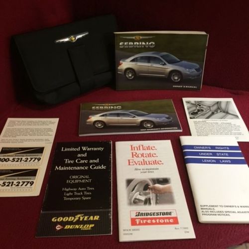 2007 chrysler sebring oem owners manual set with case