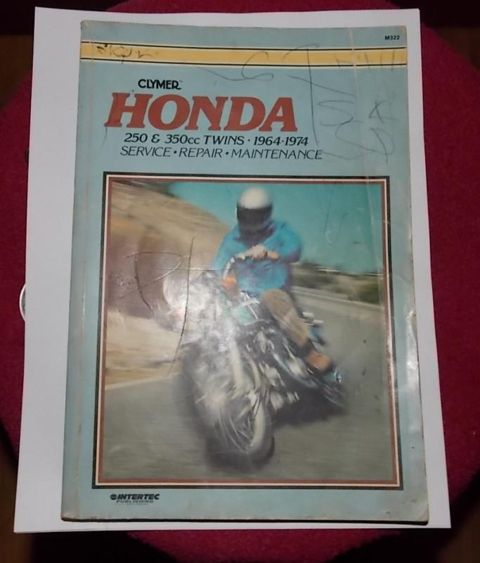 Clymer honda 250 & 350 cc twins 1964 - 1974 service repair maintenance book