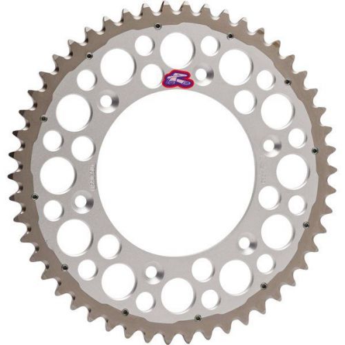 Silver sz 51 tooth renthal 520 twin ring off road rear sprocket - 1230-520-51gps