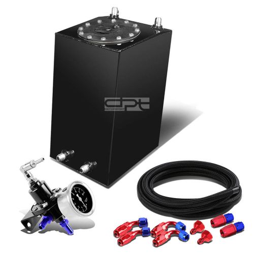 3 gallon lightweight coated fuel tank+cap+steel line kit+pressure regulator