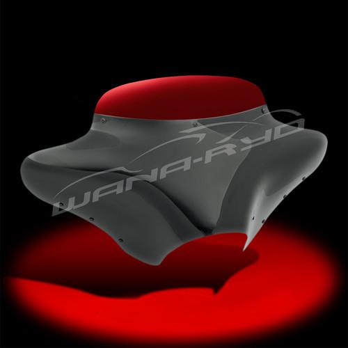 Memphis shades hd 5 inch windshield for memphis shades batwing fairing, ruby