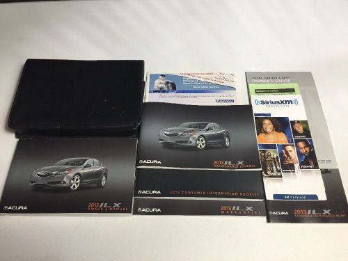 2013 acura ilx owner&#039;s owners manual with case  &amp; free same day shipping