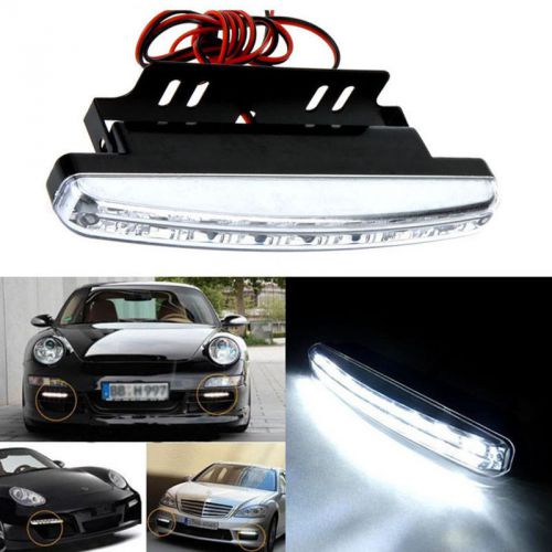 Hot popular 8led daytime driving running light drl car fog lamp waterproof dc12v