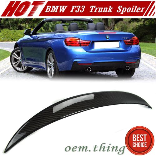 &#034;ls atock&#034; carbon for bmw 4-series f33 convertible p style trunk spoiler 14-16