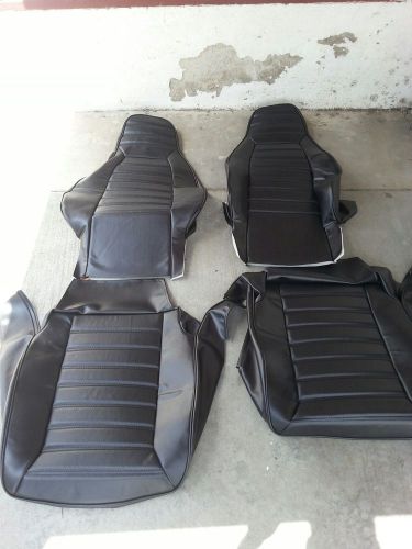 Porsche 911 912 911t seat kit 77-84 new upholstery black  beautiful