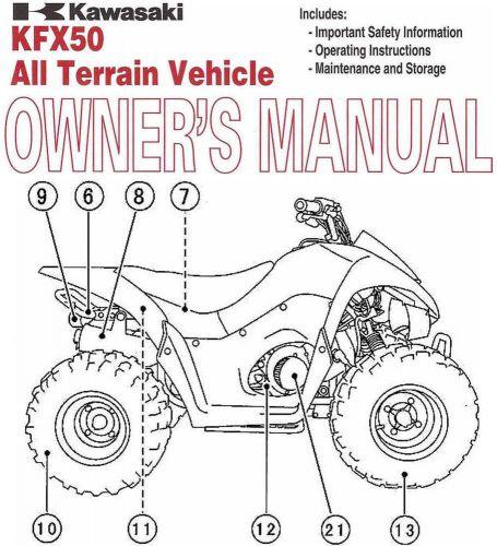 2007 kawasaki kfx50 atv owners manual -kfx 50 atv-kawasaki-ksf50b