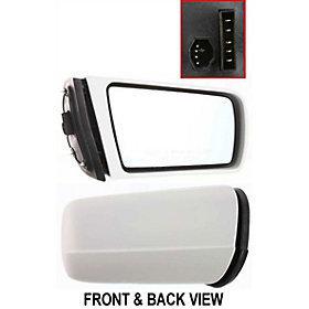 Power heated side view door mirror assembly passenger's right manual fold