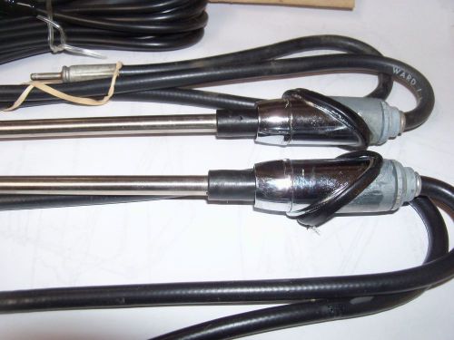 1950&#039;s - 60&#039;s dual rear antenna kit chevrolet  ford mopar.  chrome big coax