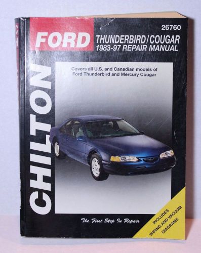 Chilton thunderbird cougar 1983-97 #26760 repair manual us and canadian models