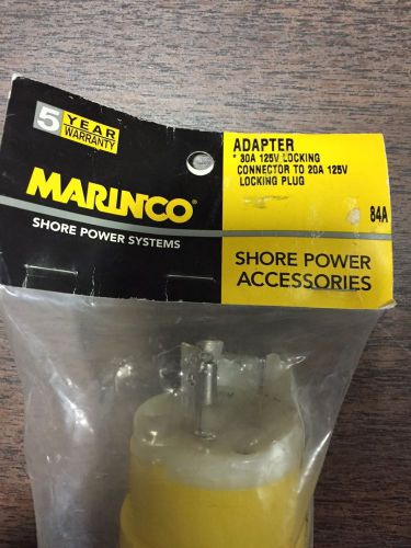 Marinco plug adapter female - 30a 125v locking / male - 20a 125v locking plug