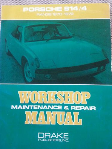 Vintage 1970-72&#039; porsche 914 drake shop workshop manual--original--rare!