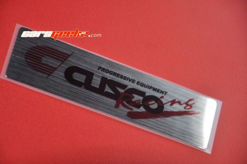 Cusco racing progresive equipment chrome sticker silver brush decals