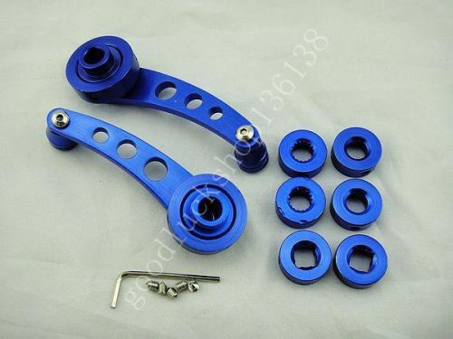 Universal car auto window winder kit crank door glass handle aluminium blue a01