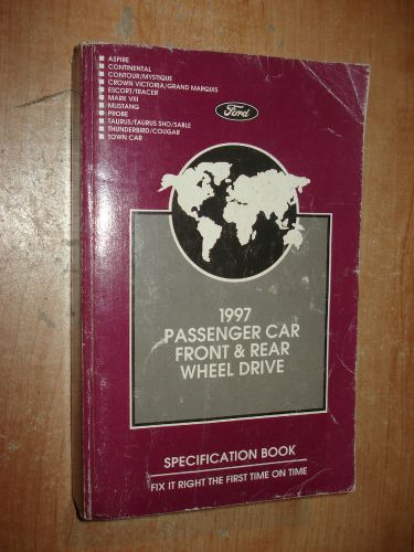 1997 ford specifications manual original book mustang cougar thunderbird &amp; more