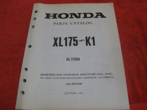 Honda xl175-k1 genuine parts list oem