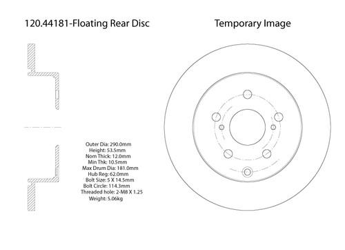 Centric 120.44181 rear brake rotor/disc-premium rotor-preferred