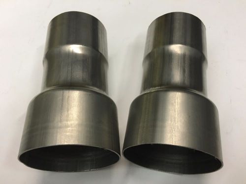 Bundle of 2: 2.5&#034; id to 3&#034; id 304 stainless steel exhaust pipe adapter